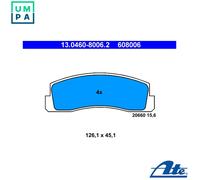 ATE 13.0460-8006.2 Brake pad set