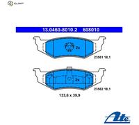 ATE 13.0460-8010.2 Brake pad set