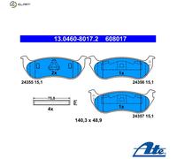 BRAKE PAD SET DISC BRAKE 13.0460-8017.2 FOR JEEP CHEROKEE/LIBERTY 2.5LED1 2.4L
