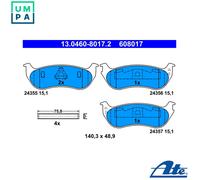 BRAKE PAD SET DISC BRAKE 13.0460-8017.2 FOR JEEP CHEROKEE/LIBERTY 2.5LED1 2.4L