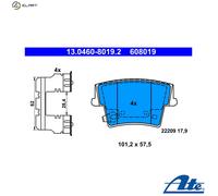 Fits ATE 13.0460-8019.2 BRAKE PADS. CHRYSLER T. 300 C 2.7-6.1 04- UK Stock