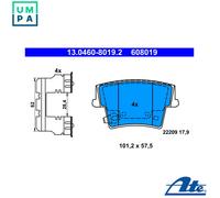 Fits ATE 13.0460-8019.2 BRAKE PADS. CHRYSLER T. 300 C 2.7-6.1 04- UK Stock