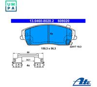 ATE Brake pad set 13.0460-8020.2 with acoustic wear warning with accessories CHRYSLER: 300C Saloon, 300C Touring