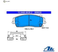ATE Brake pad set 13.0460-8020.2 with acoustic wear warning with accessories CHRYSLER: 300C Saloon, 300C Touring