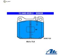 ATE 13.0460-9028.2 Brake pad set