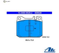 ATE 13.0460-9028.2 Brake pad set