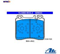 ATE Front Brake Pad Set 13.0460-9033.2 - Disc Brake, fits Mercedes-Benz S-Class S 350 Turbo-D