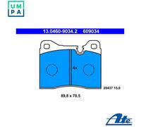 ATE Brake Pad Set 13.0460-9034.2 Disc Brake Fits Alfa Romeo 75 Sedan 2.5L 6cyl