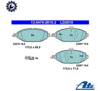 ATE Brake Pads 13.0470-2610.2 for Mercedes-Benz C-Class, C-Class T-Model, E-Class