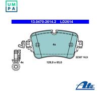 ATE 13.0470-2614.2 Brake pad set