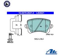 ATE Brake Pad Set 13.0470-2621.2 - for VW & SKODA CC B6/B7, Golf VI, Passat B6/B7