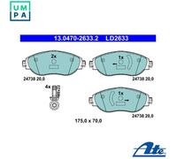 BRAKE PAD SET DISC BRAKE 13.0470-2633.2 FOR VW PASSAT/B8/ALLTRACK ARTEON GOLF