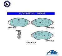 BRAKE PAD SET DISC BRAKE 13.0470-2633.2 FOR VW PASSAT/B8/ALLTRACK ARTEON GOLF