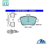 ATE Brake Pad Set 13.0470-2634.2 for Mercedes-Benz CLA Coupe & GLA-Class (CLA 220 4MATIC)