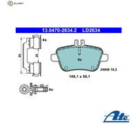 ATE Brake Pad Set 13.0470-2634.2 for Mercedes-Benz CLA Coupe & GLA-Class (CLA 220 4MATIC)