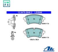 ATE 13.0470-2646.2 Brake pad set