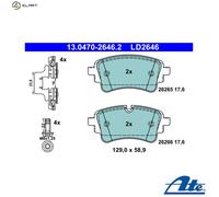 ATE 13.0470-2646.2 Brake pad set