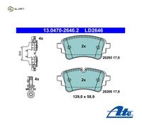 ATE 13.0470-2646.2 Brake pad set