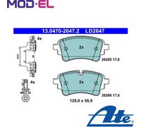 ATE 13.0470-2647.2 Brake pad set
