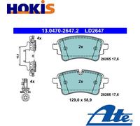 ATE 13.0470-2647.2 Brake pad set