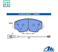 BRAKE PAD SET DISC BRAKE 13.0470-2654.2 FOR VW GOLF/VIII/ALLTRACK DLAA 1.0L 4cyl