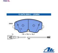 ATE 13.0470-2654.2 Brake pad set