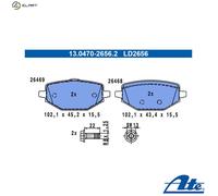 ATE 13.0470-2656.2 Brake pad set