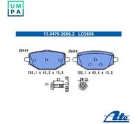 ATE 13.0470-2656.2 Brake pad set