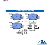 ATE 13.0470-2658.2 Brake pad set