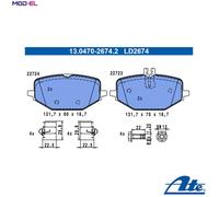 2x ✅Fits ATE 13.0470-2674.2 Brake Pad Set, disc brake 13.0470-2674.2 ⭐UK Seller⭐