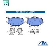 2x ✅Fits ATE 13.0470-2674.2 Brake Pad Set, disc brake 13.0470-2674.2 ⭐UK Seller⭐