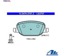 BRAKE PAD SET DISC BRAKE 13.0470-2707.2 FOR ALFA ROMEO LANCIA 937A7.000 1.9L 159