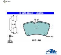ATE Brake Pads 13.0470-2708.2 for Mercedes‑Benz A‑Class & B‑Class Sports Tourer