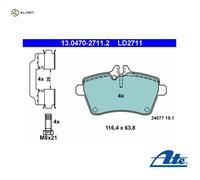 Brake pads 13.0470-2711.2 ATE for MERCEDES-BENZ A-CLASS B-CLASS Sports Tourer