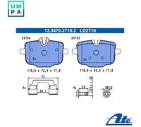 ATE Brake Pads 13.0470-2716.2 – Disc Brake Set for BMW 5/5 Touring/7/6 Gran Turismo/X3/X4/X5/X7