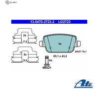 Fits ATE 13.0470-2723.2 Brake Pad Set, disc brake UK Stock
