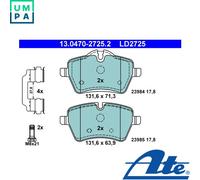 BRAKE PAD SET DISC BRAKE 13.0470-2725.2 FOR MINI N18B16A/B16C N14B16AB 1.6L 4cyl