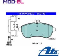 Brake pads 13.0470-2732.2 ATE for MERCEDES-BENZ C-CLASS T-Model SLK C-CLASS SLC