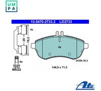 BRAKE PAD SET DISC BRAKE 13.0470-2733.2 FOR MERCEDES-BENZ OM646.811/812 2.1L