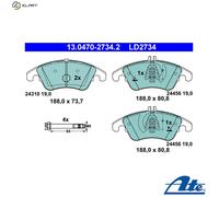 ATE Brake Pad Set 13.0470-2734.2 for Mercedes-Benz CLS SLK C-Class E-Class SLC