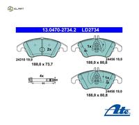 ATE 13047027342 Ceramic Disc Brake Pad Set