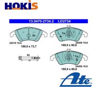 Brake pads 13.0470-2734.2 ATE for MERCEDES-BENZ CLS SLK C-CLASS E-CLASS SLC