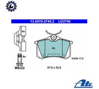 BRAKE PAD SET DISC BRAKE 13.0470-2740.2 FOR RENAULT MEGANE/III/Hatchback 1.2L