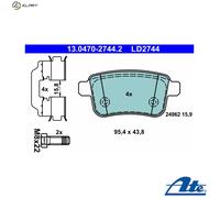 ATE 13.0470-2744.2 Brake pad set