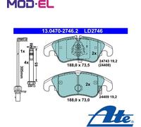 Brake pads 13.0470-2746.2 ATE for AUDI A5 A5 Sportback A5 Convertible A4 B8