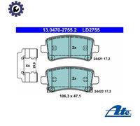 BRAKE PAD SET DISC BRAKE 13.0470-2755.2 FOR VAUXHALL INSIGNIA/Mk SAAB OPEL