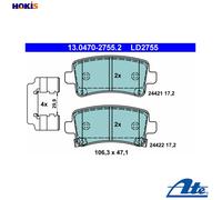 BRAKE PAD SET DISC BRAKE 13.0470-2755.2 FOR VAUXHALL INSIGNIA/Mk SAAB OPEL