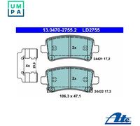 Brake pads 13.0470-2755.2 ATE for SAAB OPEL CHEVROLET