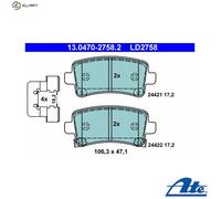 ATE 13.0470-2758.2 Brake pad set