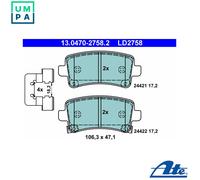 ATE 13.0470-2758.2 Brake pad set